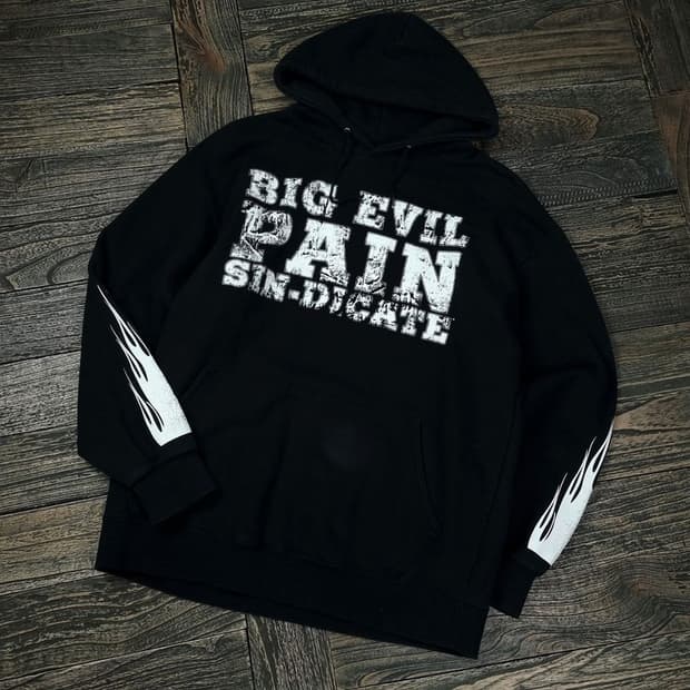 [WWE] 레슬링 오버핏 후드티 블랙 M17436