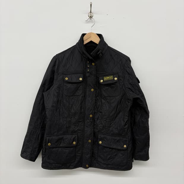 바버 퀼팅 자켓 블랙 남성 L