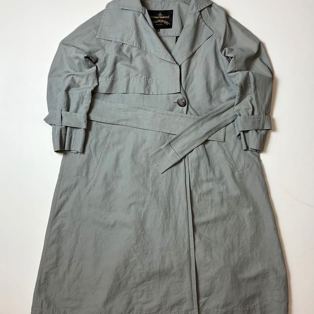 비비안웨스트우드 19ss 빅 카라 벨티드 트렌치 코트 PN8985