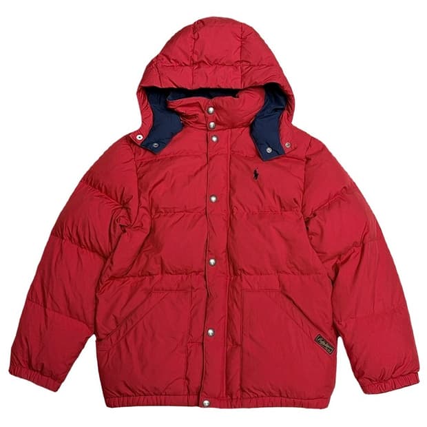 POLO 레드 다운 패딩 M(10-12)