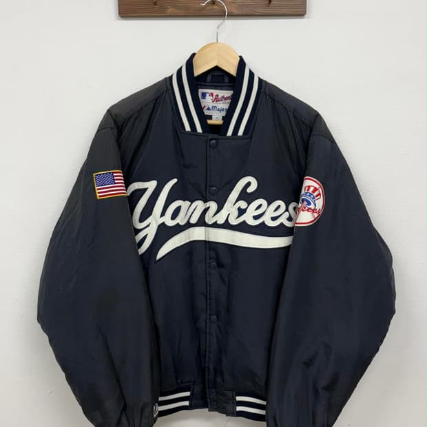 [M] 90s 마제스틱 뉴욕 양키스 바시티 자켓