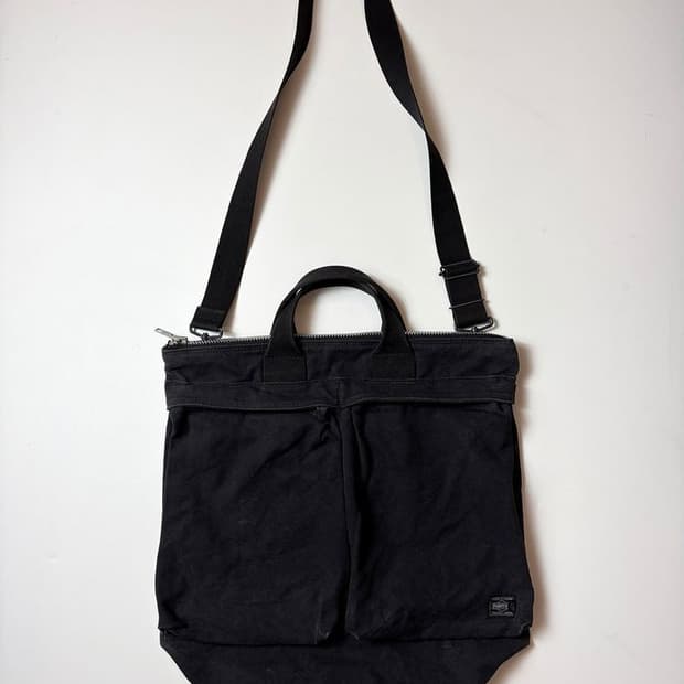 스투시 x 요시다포터 18FW 2웨이 피그먼트 캔버스 크로스백 Q1481