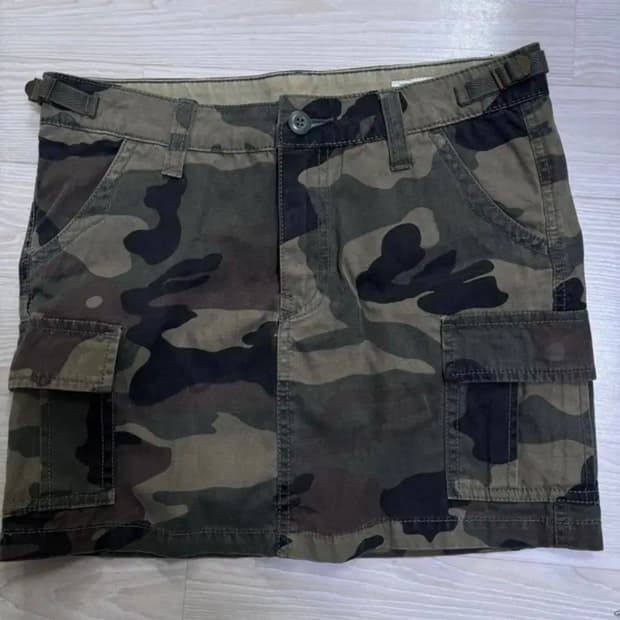 빈티지 와투케 펑크 카모 밀리터리 카고 치마 