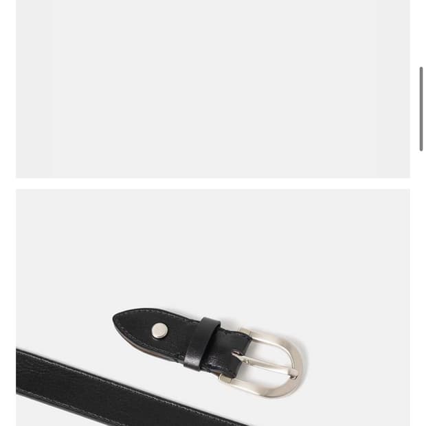 구매)강정석 Permanent leather belt Black