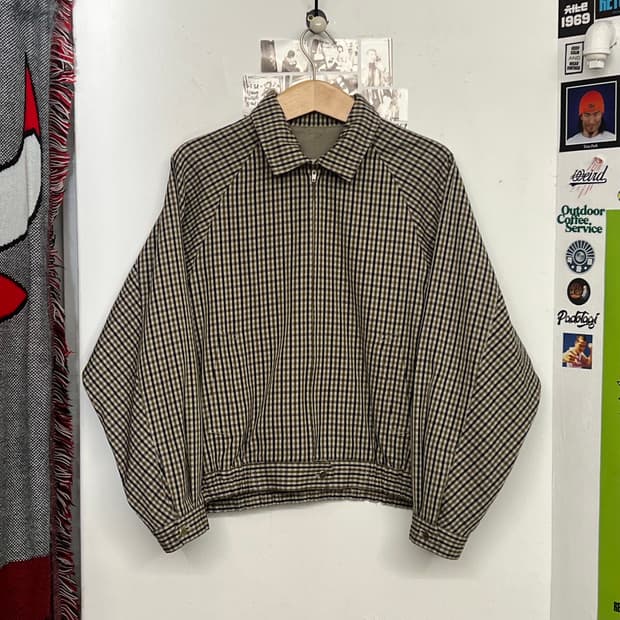 아쿠아스큐텀 울 플레이드 블루종