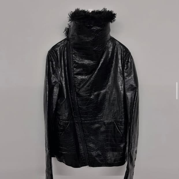 206homme 율리우스 릭오웬스 kmrii 사선 하이넥 비대칭 자켓