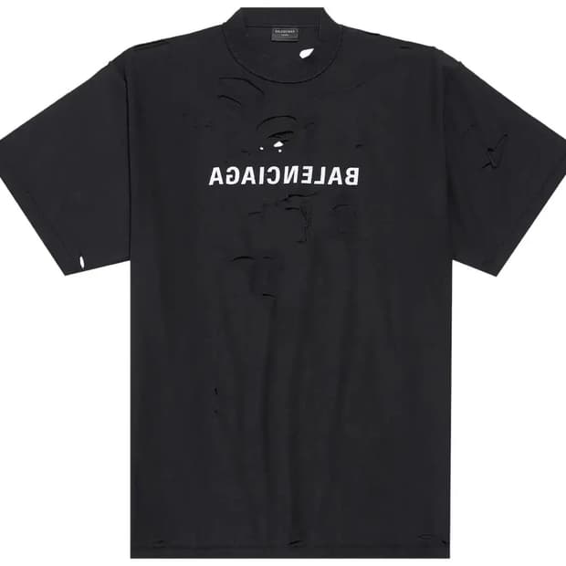 발렌시아가 인사이드 아웃 미러 반팔티셔츠