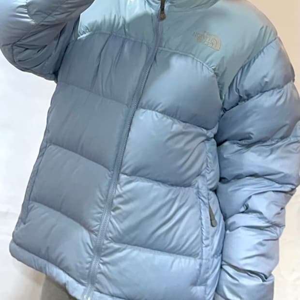 노스페이스 700 눕시 스카이 블루 패딩