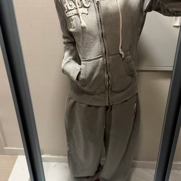 아베크롬비 그레이 후드집업 s 