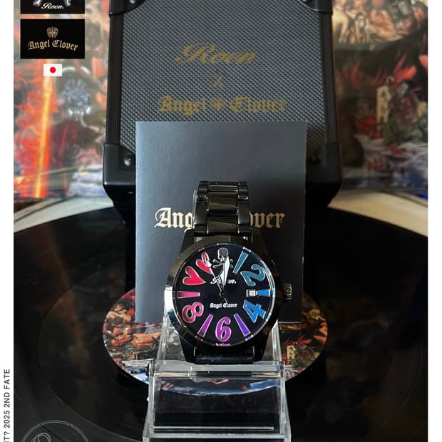 Roen X Angel Clover Skull Metal Watch