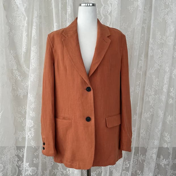 85-92-160) 스튜디오 톰보이 린넨 자켓 블레이저 오렌지