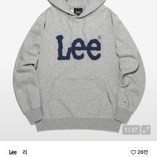 리 후드티 그레이 S