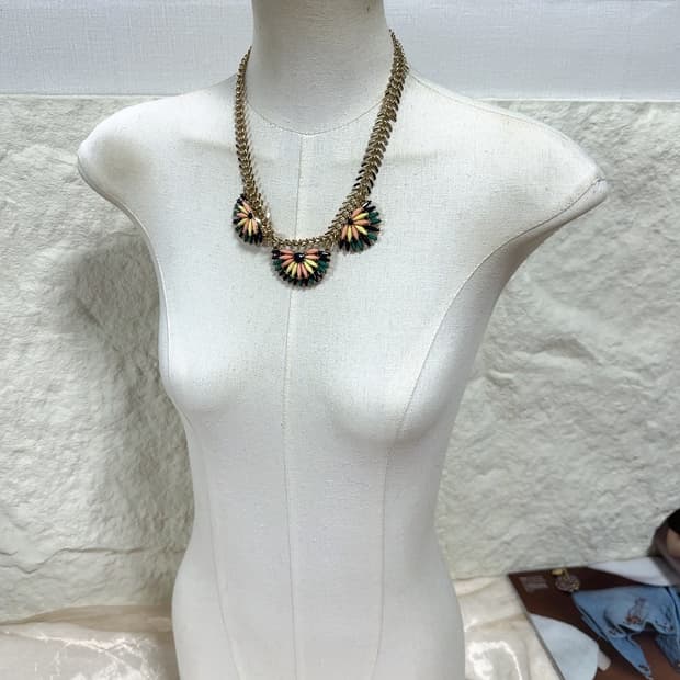 빈티지 미국 Mika 오리엔탈 물고기 뼈 목걸이