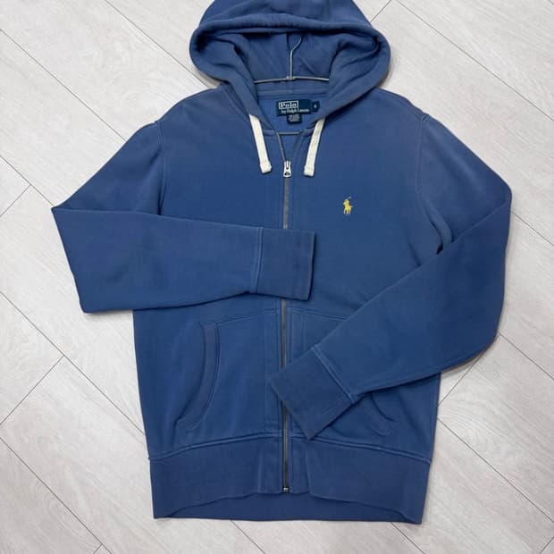 폴로 뮤트블루 후드집업