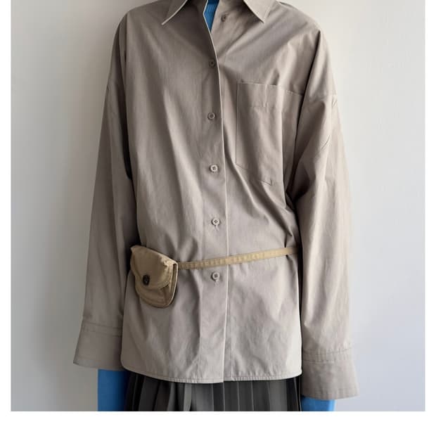 로우클래식 슬리브 포인트 셔츠 새상품