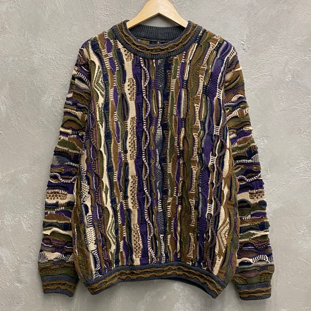 [L-XL] 90s Vintage 빈티지 케이블 울 니트