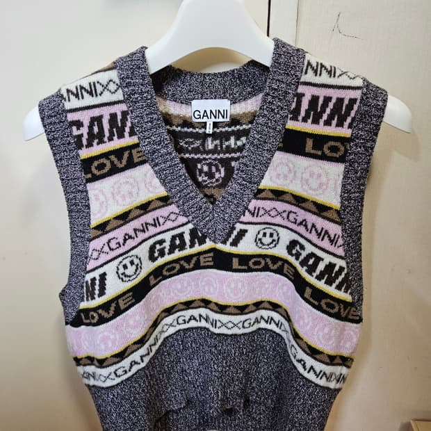 L) 가니 니트 베스트 조끼