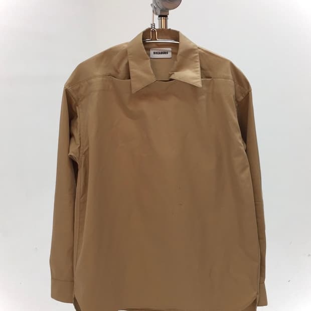 KOZABURO Sculpted Collar Beige Shirt