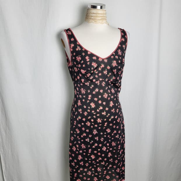 빈티지 플로럴 슬립 원피스