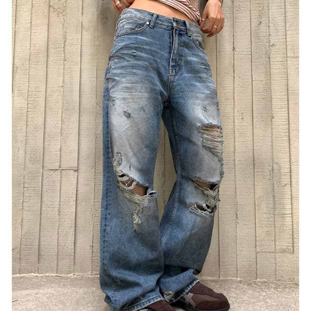 Damaged jeans