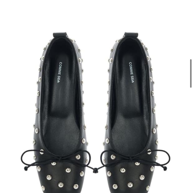 꼼시아 commesea Stud Ballerina Flats