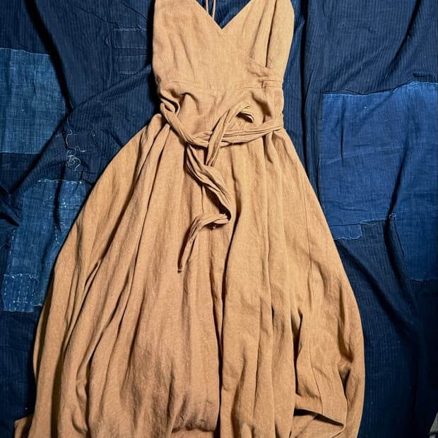 Zara 린넨 블랜드 슬립 드레스 L
