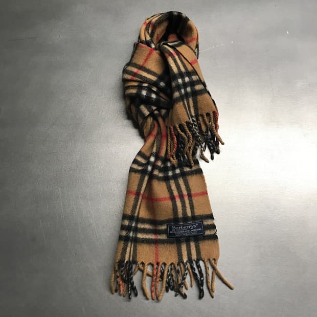 버버리 정품 캐시미어/램스울 머플러 베이지