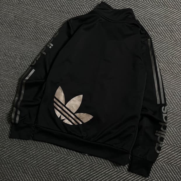 아디다스 파이어버드 빅로고 트랙탑 져지 블랙 y 4360