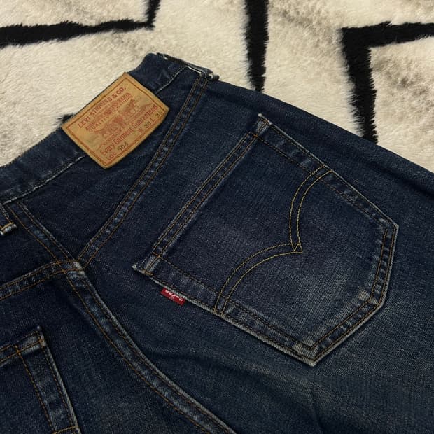 [29]리바이스504 레귤러 스트레이트 핏 워싱 데님팬츠/일본판