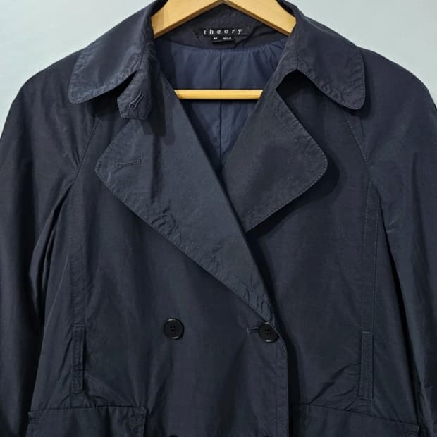 띠어리 네이비 트렌치코트~55