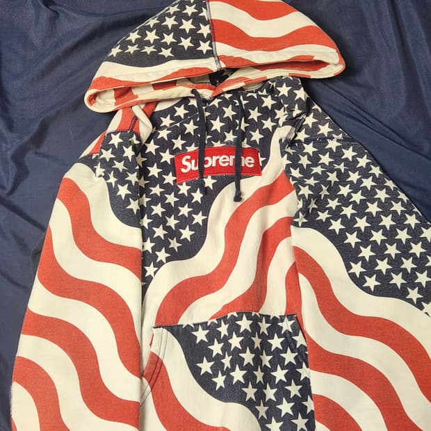 Supreme14fw 성조기 후드티(교환및판매)