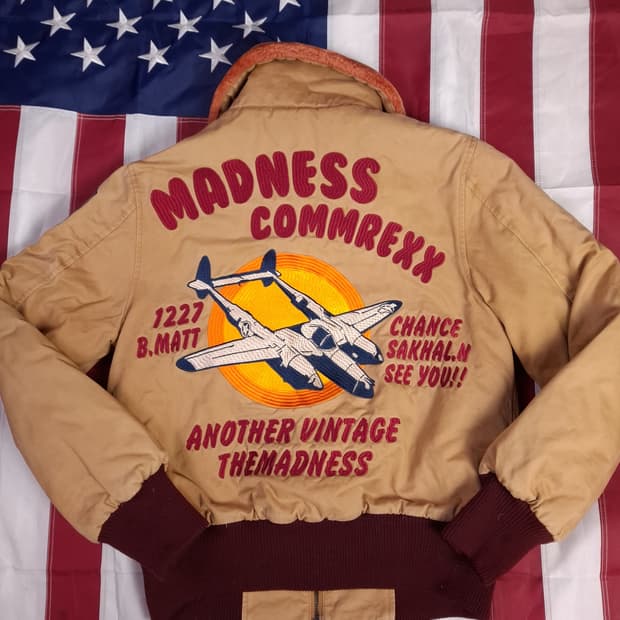 오리지날 MADNESS 매드니스 자수 항공 폭격기 자켓