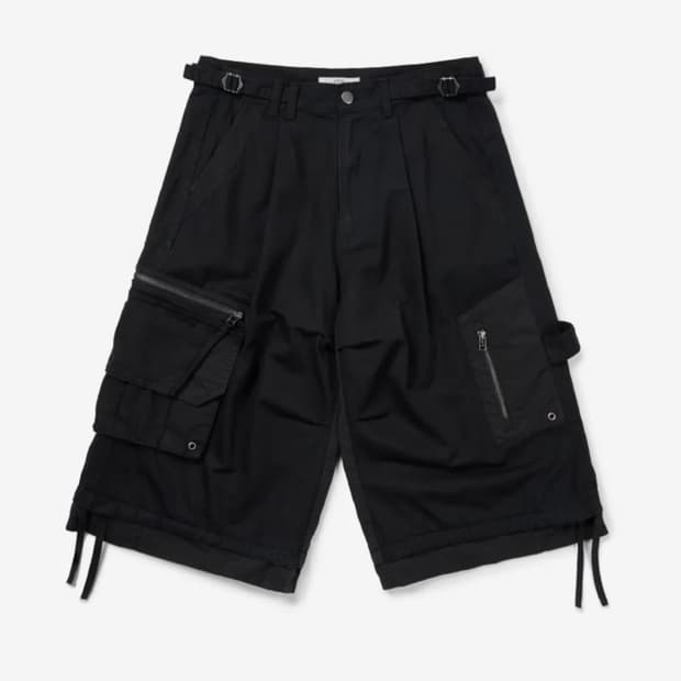  LAYERED CARGO BERMUDA SHORTS 2.0 블랙