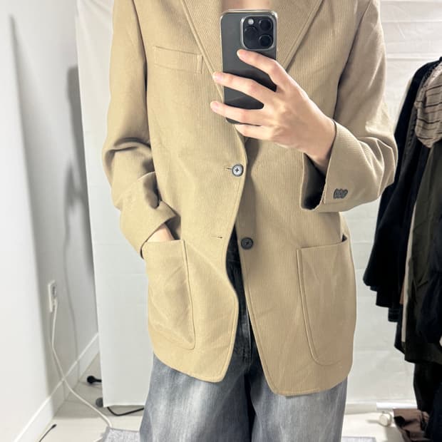 Vintage Camel Tailored Blazer