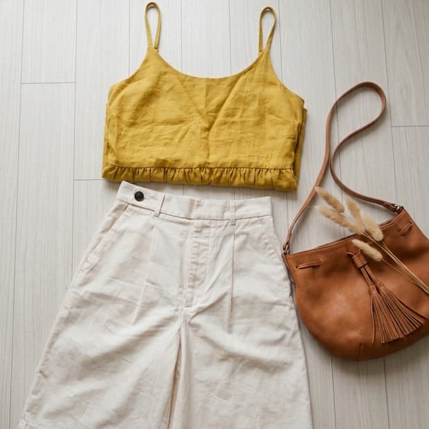 새상품] 자라(ZARA) 하이웨스트 와이드 버뮤다 팬츠 (XS)