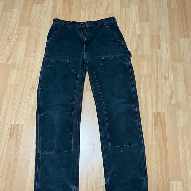 31x32 칼하트 빈티지 더블니 B01 BLK 썩블니 블랙