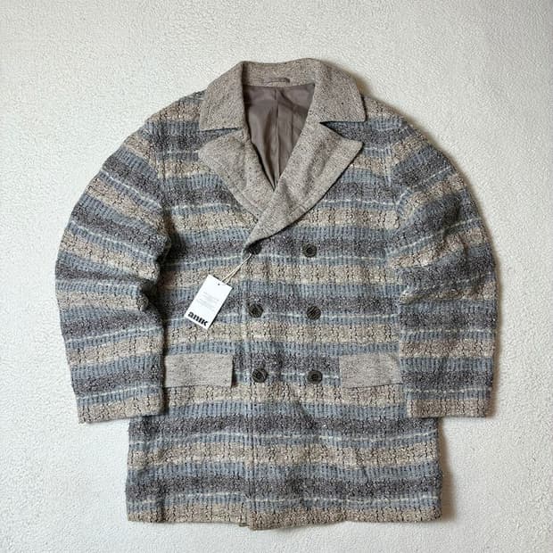 테테옴므 00's 울 혼방 부클레사 더블 코트 PN8036