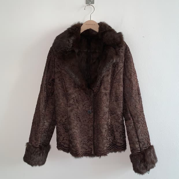 Brown fur jacket