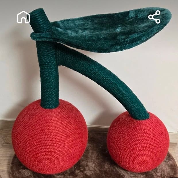 베트레스카 체리 캣타워 스크래처 해먹형 레드/그린