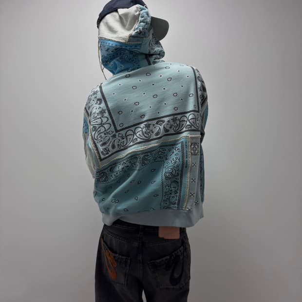 VTG PAISLEY BANDANA PATCHWORK HOODIE