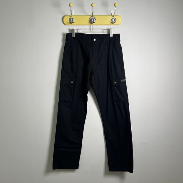 Bape 베이프 블랙 코튼 카고 팬츠 L
