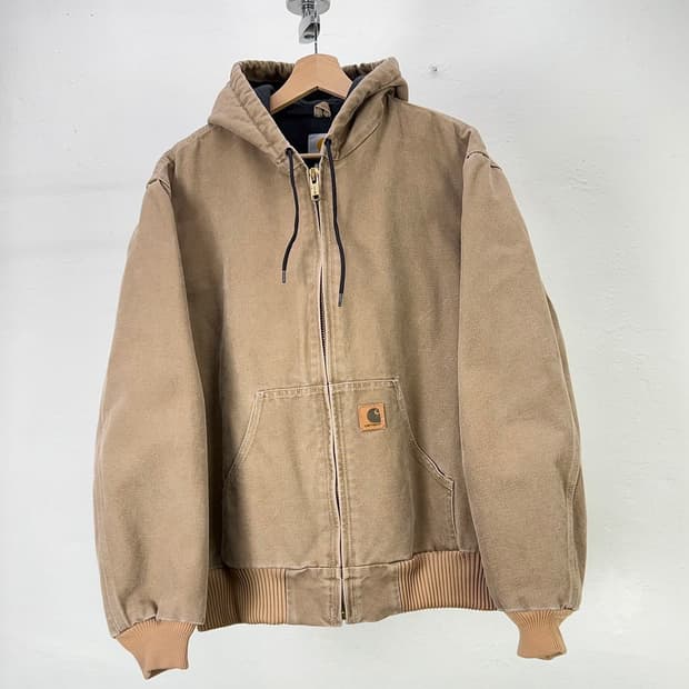 칼하트 브라운 j130 액티브 후디 집업 자켓