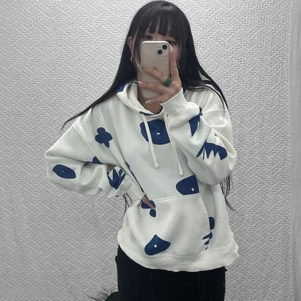 나이키 조던 아티스트 미아 리 키치패턴 기모 후드티 XL C09174