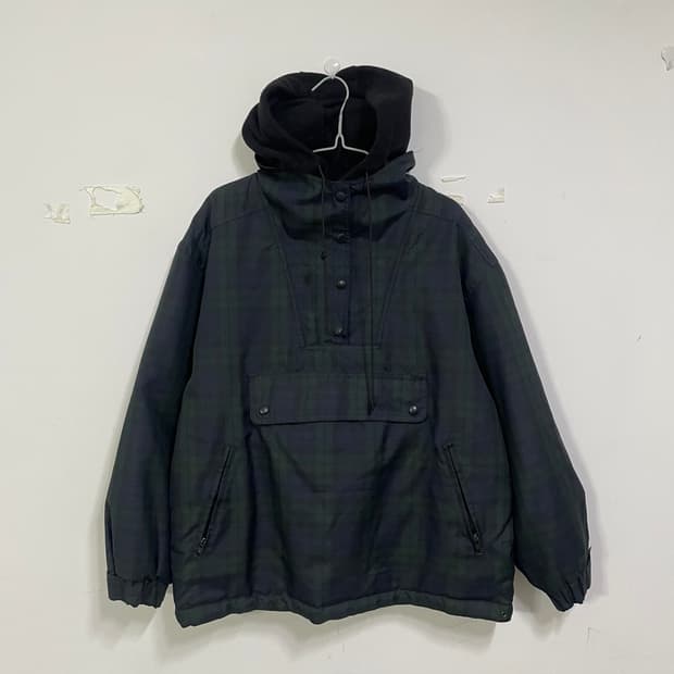 BIG AIR 풀오버 체크 바람막이 자켓