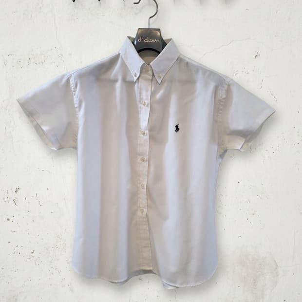 랄프로렌 화이트 반팔 셔츠 XL