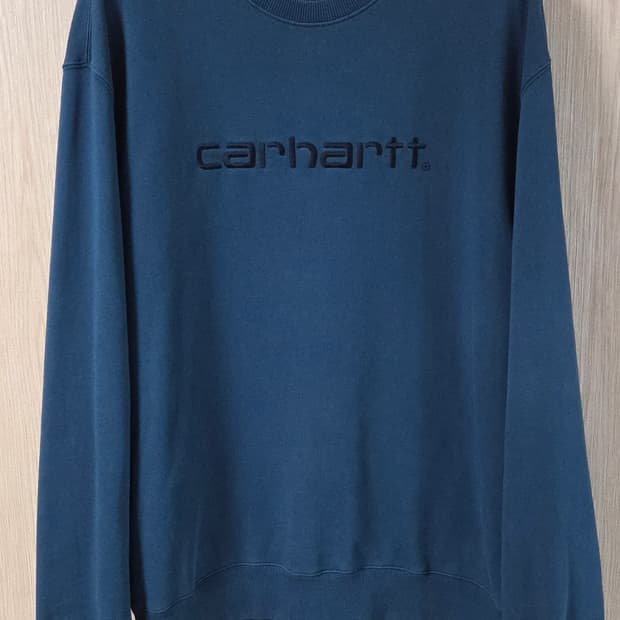 (착샷) 칼하트 WIP 맨투맨 피그먼트 스웻 티셔츠