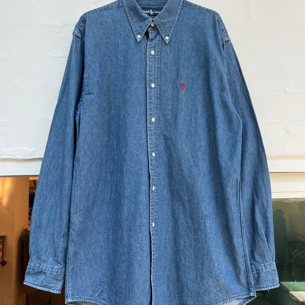 Ralph Lauren 코튼 청남방 M