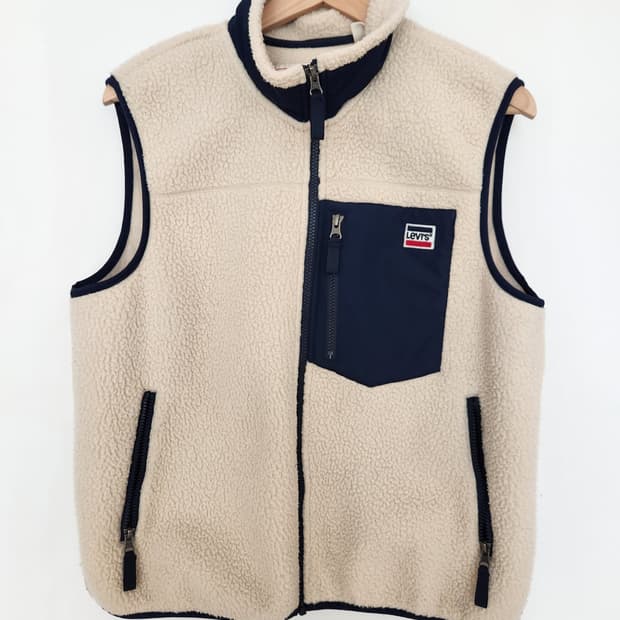 남자 리바이스 후리스 조끼 L