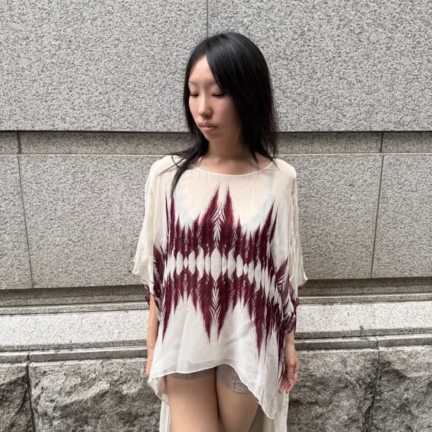 토마스 와일드 카프탄 쉬어 블라우스