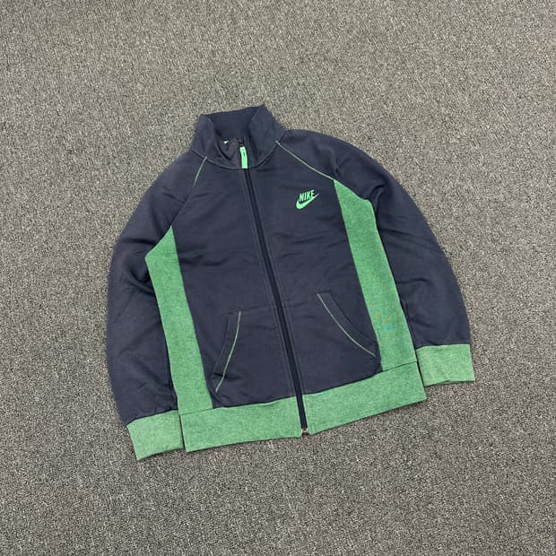 M) 나이키 00s 배색 집업 져지 트랙탑 